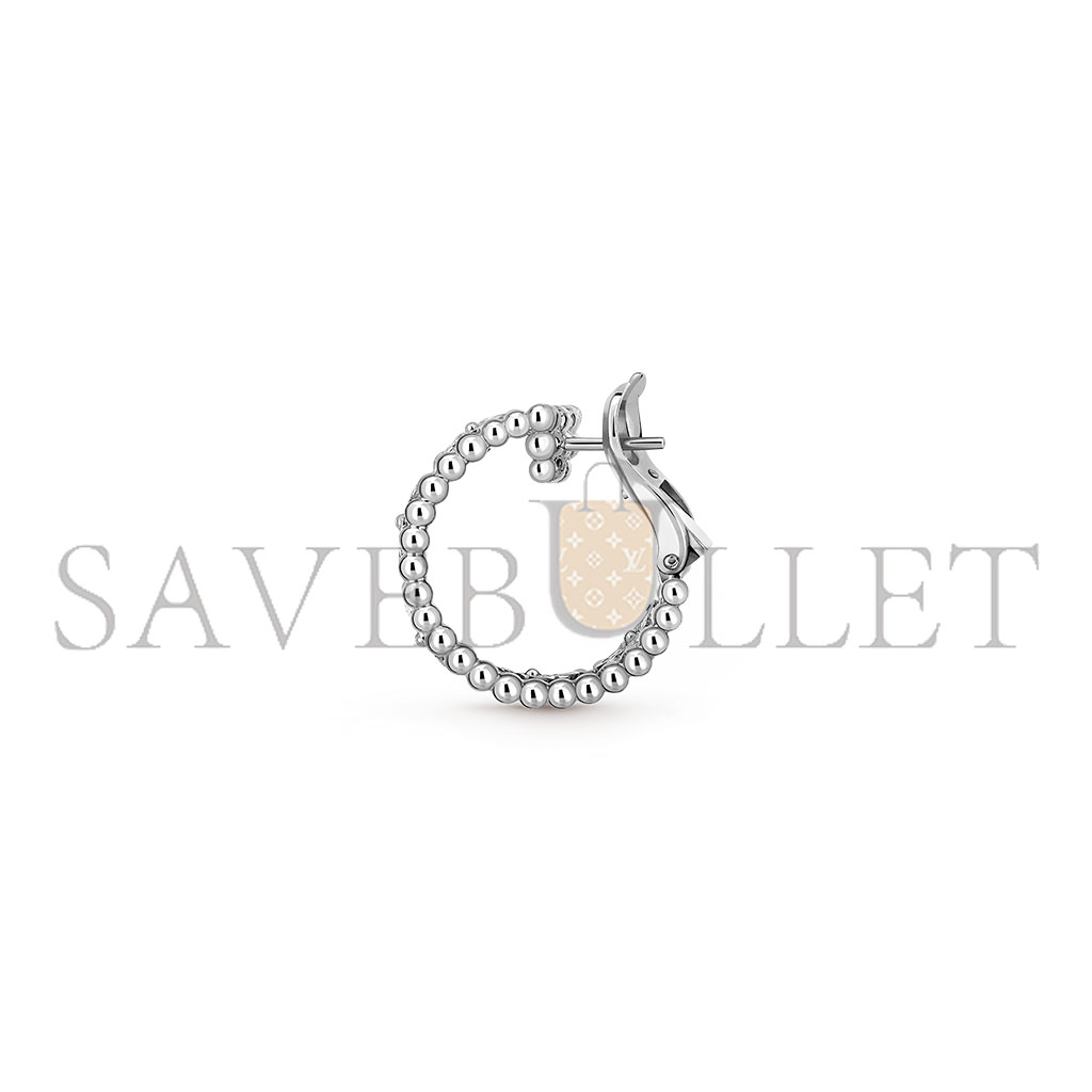 V*N CL*F arpels perlÉe clovers hoop earrings vcaro2ml00